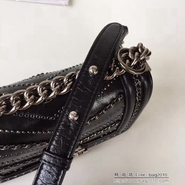 香奈兒CHANELCHANE2018FW款皺紋小牛皮單肩斜挎鏈條包 DSC2027